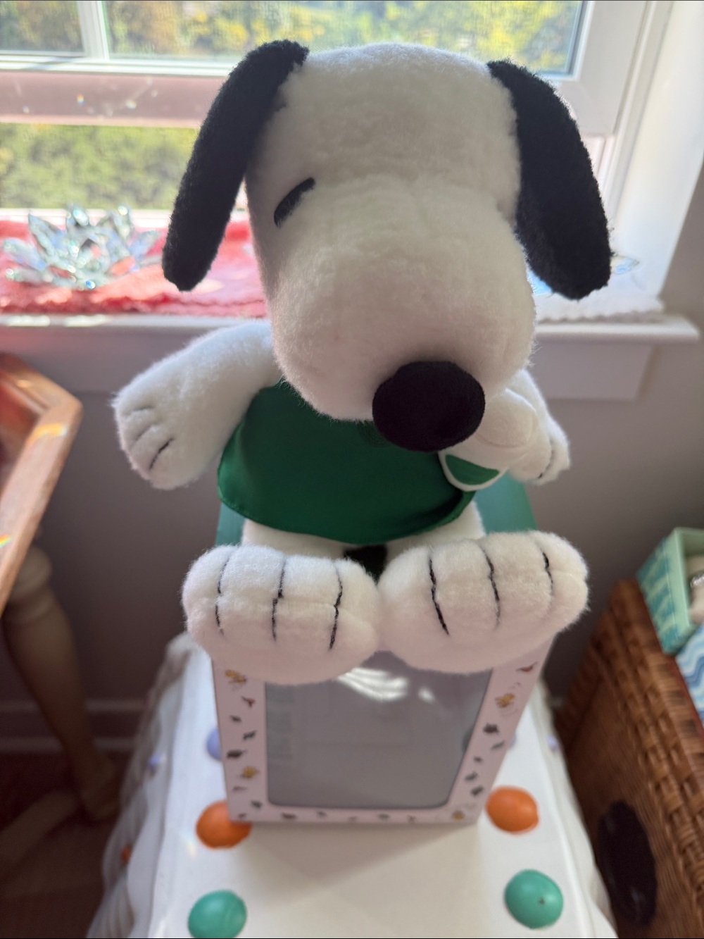 NWT-Viral Collab Starbucks Plush Snoopy-in White, Black and Green